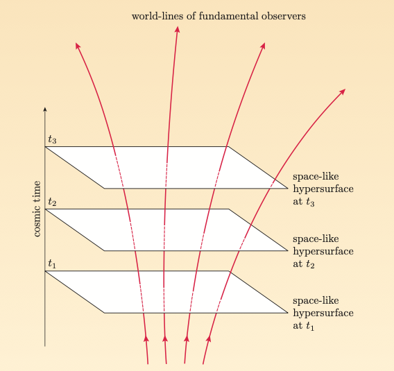 Observadores fundamentales de acuerdo con el principio de Weyl